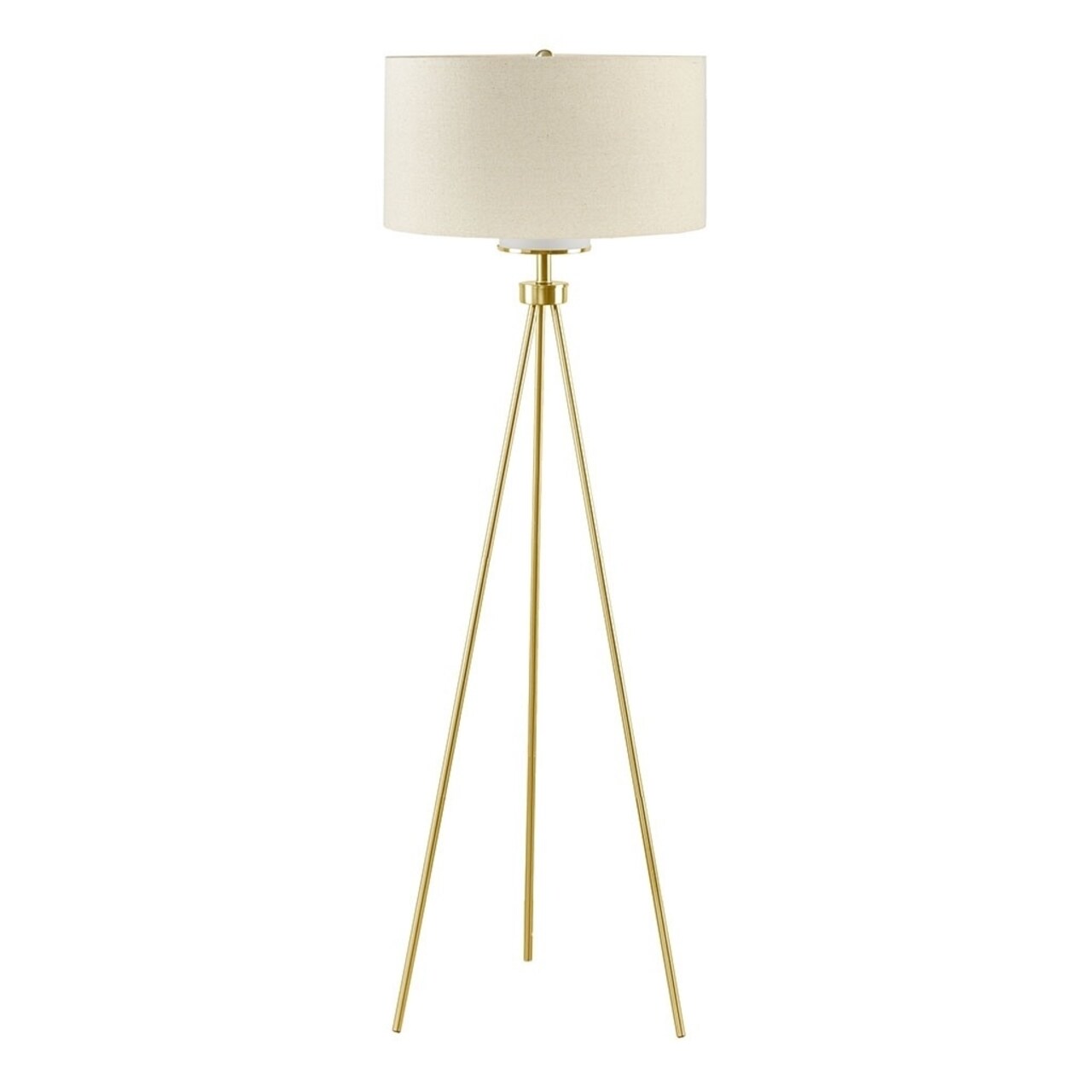Gracie Mills Cohen Metal Tripod Floor Lamp With Glass Shade - Grace-5497